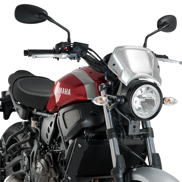 Puig Aluminium Front Plate Windshield – Headlight Bracket Mount – for Yamaha XSR700 / Xtribute (2016–2020)