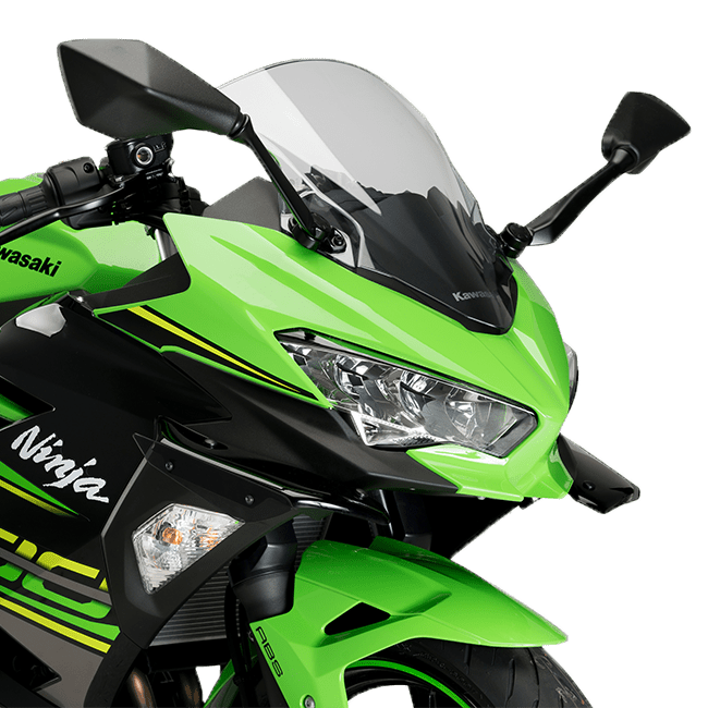 Puig Downforce Sport Winglets on Kawasaki Ninja 400 fairing