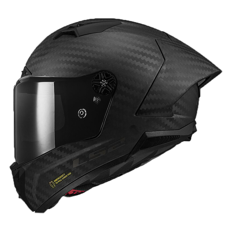 LS2 FF805 Thunder Carbon GP Pro FIM race helmet in natural carbon matte finish