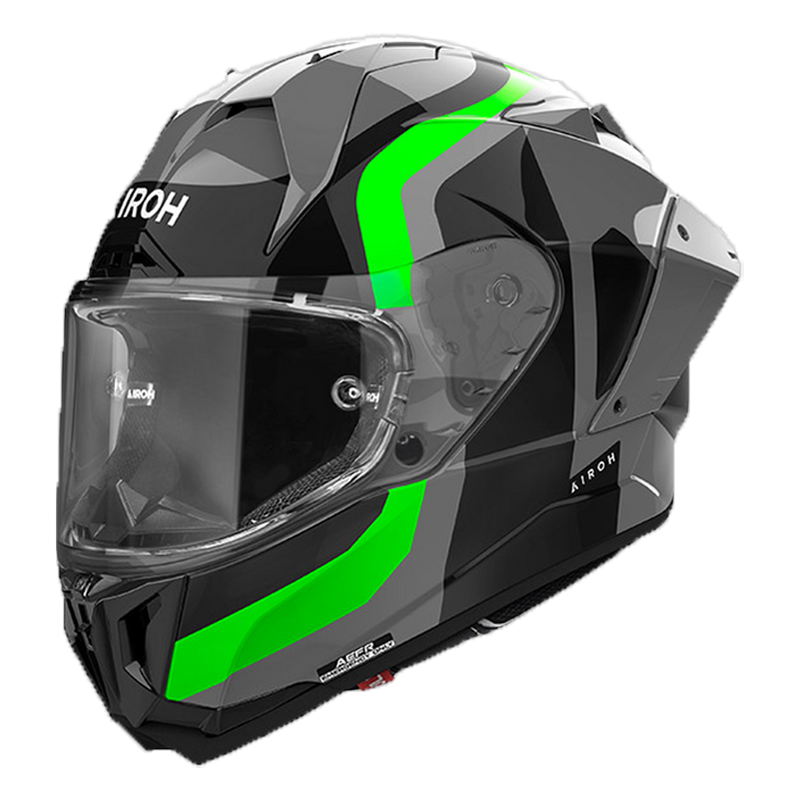 Airoh GP 800 Competition full-face helmet in glossy green finish