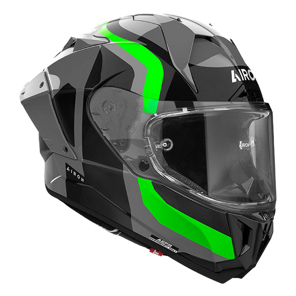 Airoh GP 800 Competition full-face helmet in glossy green finish