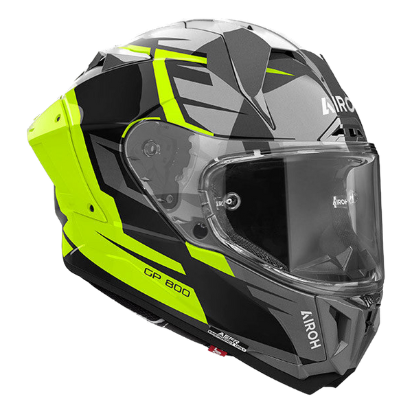 Airoh GP 800 Master full-face helmet in yellow gloss finish