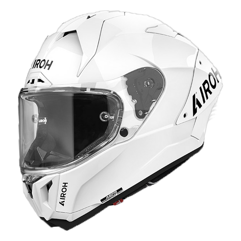 Airoh GP 800 FIM Racing #1 full-face race helmet in white glossy finish