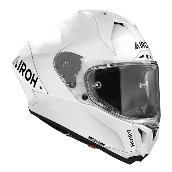 Airoh GP 800 FIM Racing #1 full-face race helmet in white glossy finish