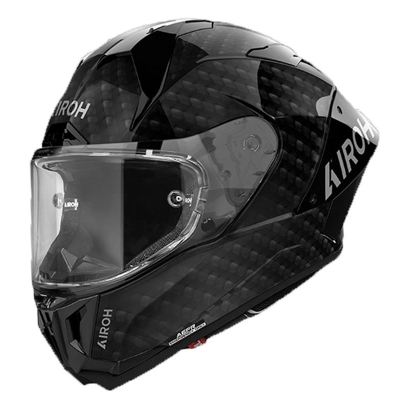 Airoh GP 800 FIM Racing #1 full-face helmet in glossy carbon finish