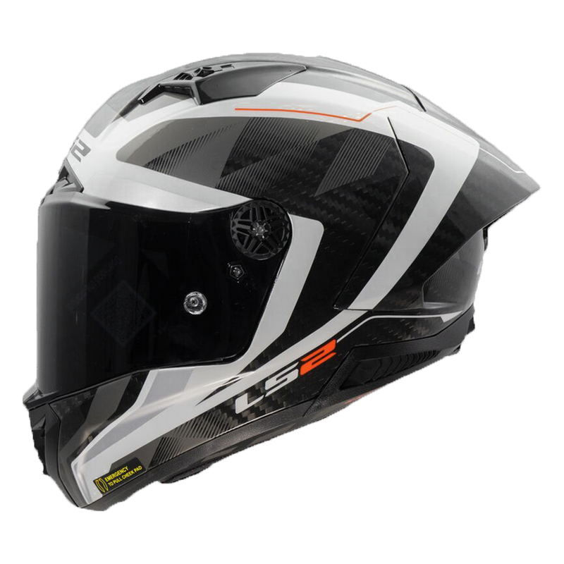 LS2 FF805 Thunder Carbon full-face helmet in Diamond White/Grey