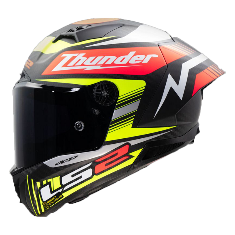 LS2 FF805 Thunder Carbon full-face helmet in Gregg Black 2024 Replica gloss finish