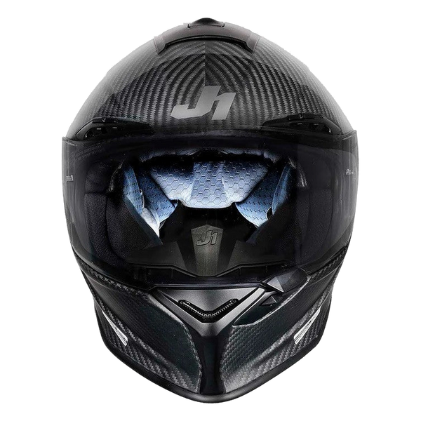 Just1 J-GPR full-face helmet in solid matte carbon finish