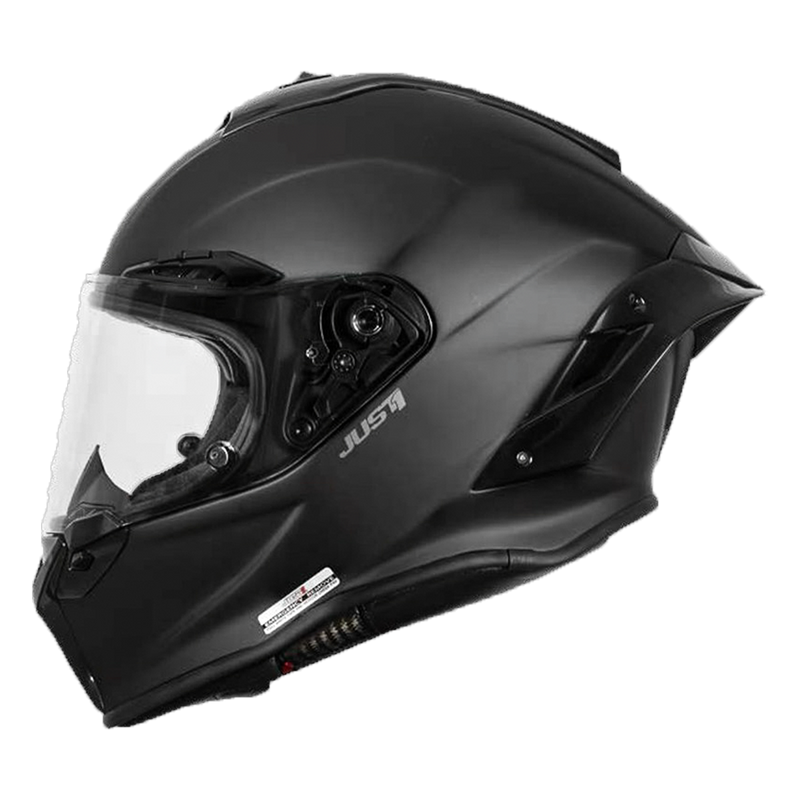 Just1 J-GPRF full-face racing helmet in solid matte black