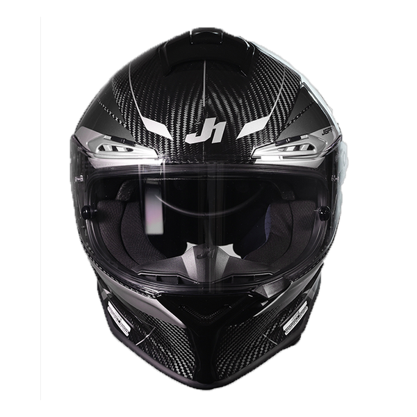 Just1 J-PGR full-face helmet in Impulse Silver and Carbon Gloss finish