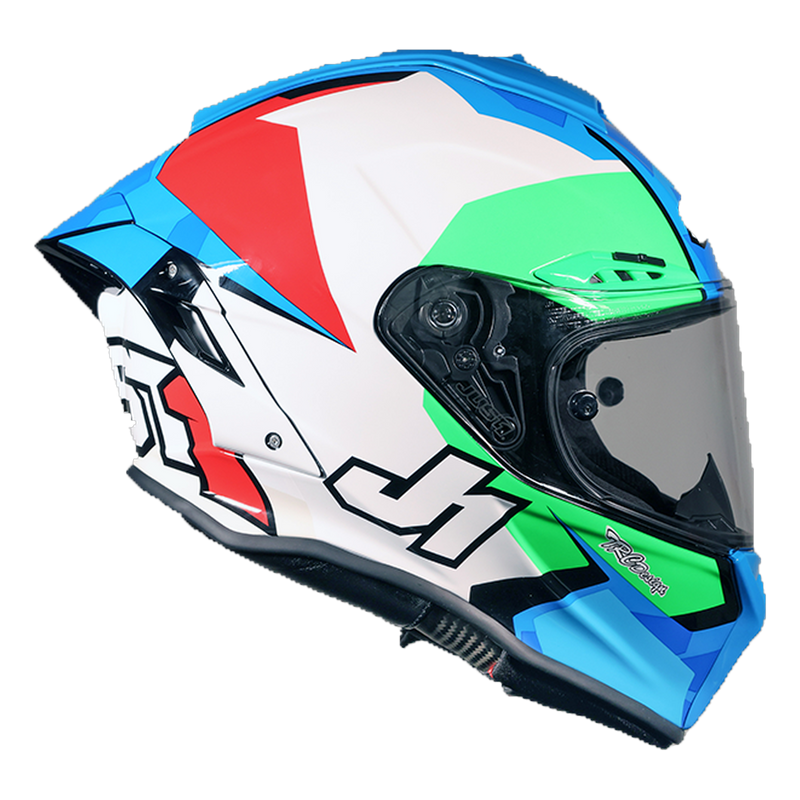 Just1 J-PGRF full-face helmet in Italia graphic, multicomposite shell
