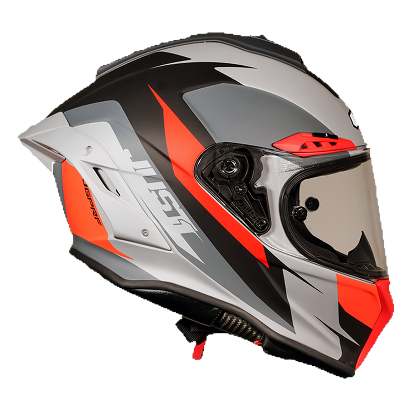 Just1 J-PGRF full-face helmet in Arrow Red and Matte Black