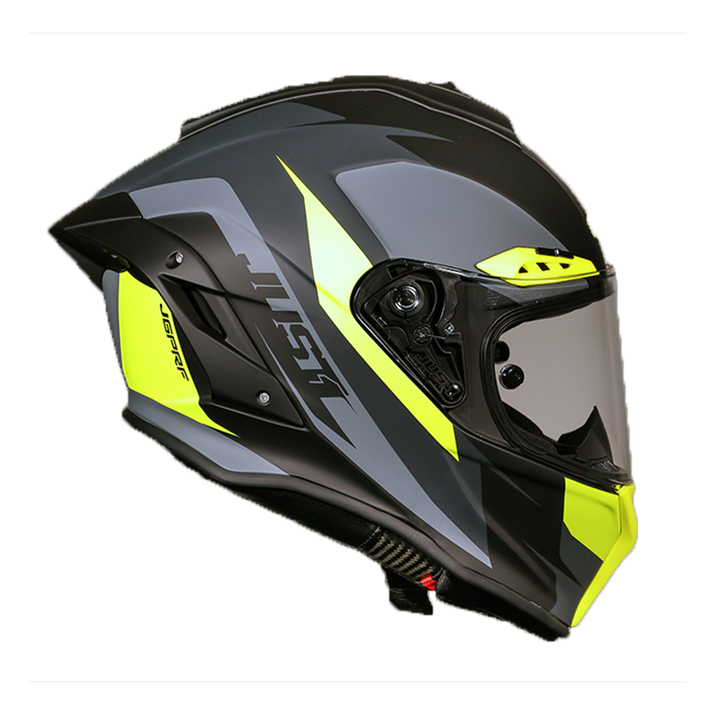 Just1 J-PGRF Arrow full-face helmet in neon yellow and matte grey