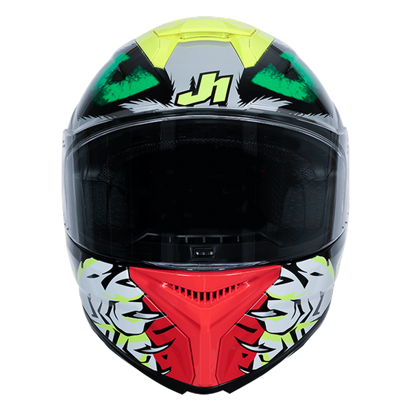 Just1 J-STR Demonic Axel Bassani Replica 2025 full-face motorcycle helmet in Bassani graphic livery