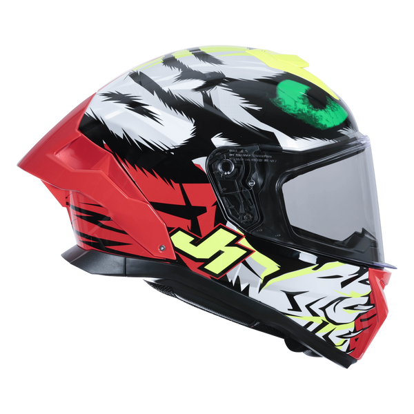 Just1 J-STR Demonic Axel Bassani Replica 2025 full-face motorcycle helmet in Bassani graphic livery