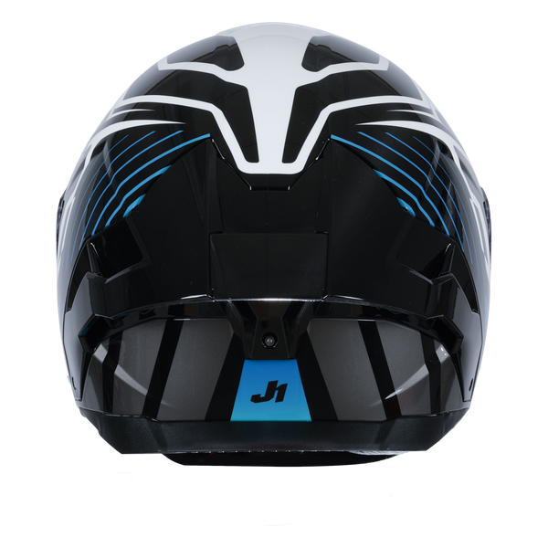Just1 J-STR full-face helmet in gloss tactical blue and white