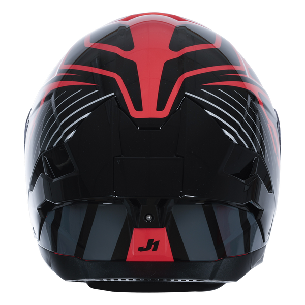 Just1 J-STR full-face helmet in Tactical Silver and Red Gloss finish