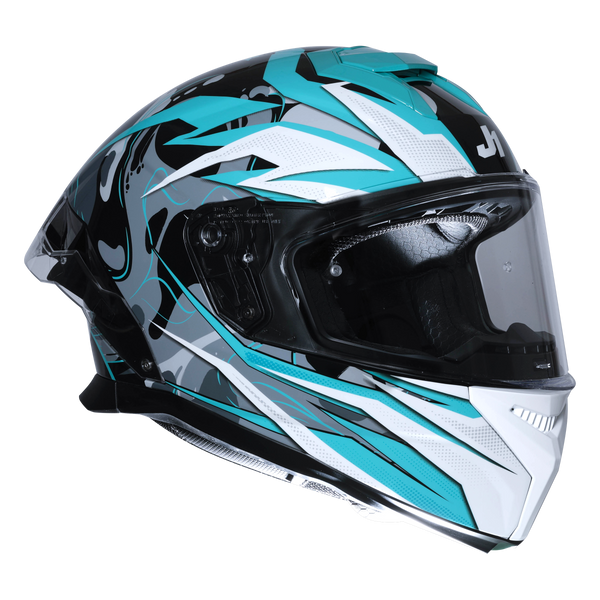 Just1 J-STR full-face helmet Avalon Turquoise Gloss Black
