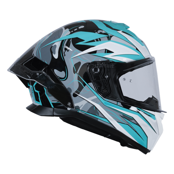 Just1 J-STR full-face helmet Avalon Turquoise Gloss Black