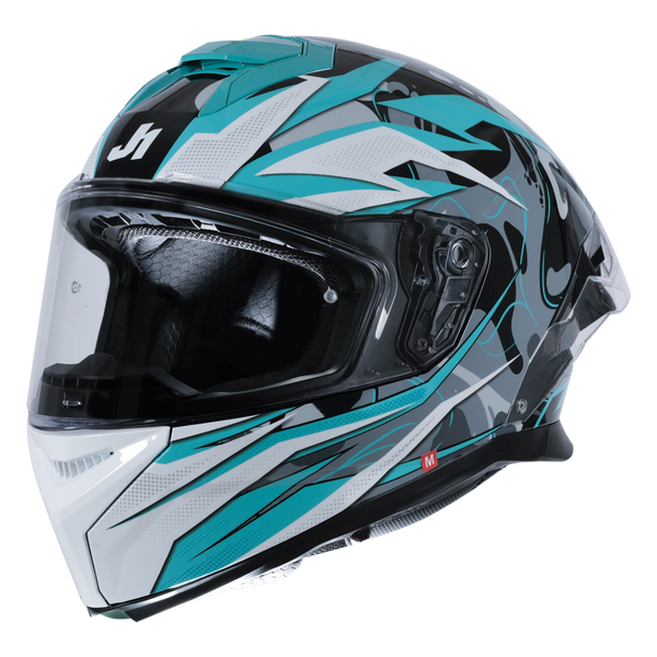 Just1 J-STR full-face helmet Avalon Turquoise Gloss Black