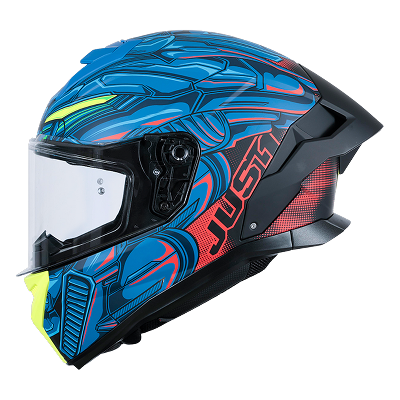 Just1 J-STR full-face helmet Titan Red Blue Black Matte
