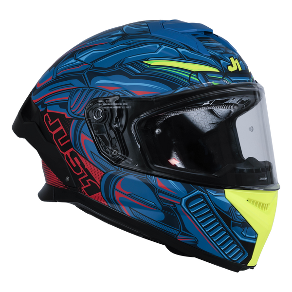 Just1 J-STR full-face helmet Titan Red Blue Black Matte