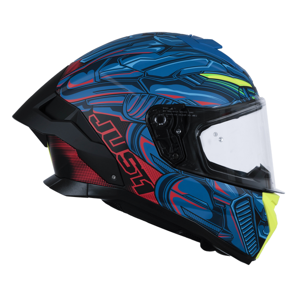 Just1 J-STR full-face helmet Titan Red Blue Black Matte