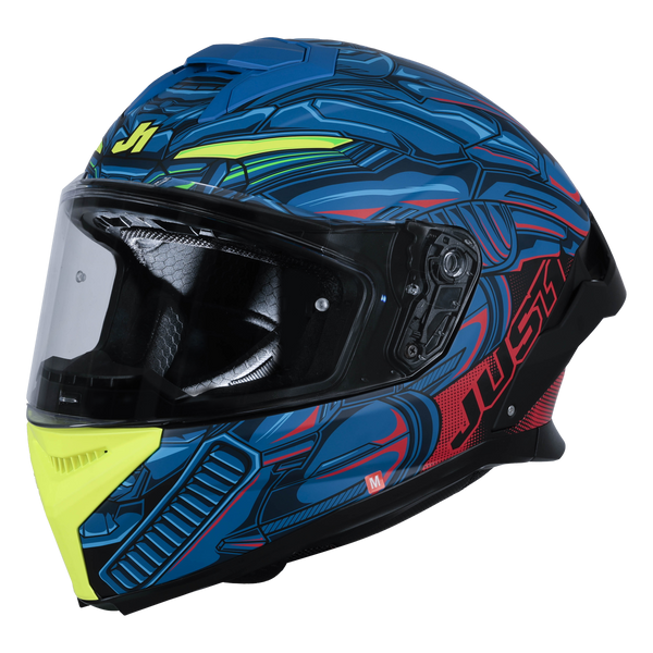 Just1 J-STR full-face helmet Titan Red Blue Black Matte
