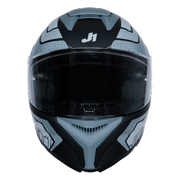 Just1 J-STR full-face helmet in Union Grey and Matte Black