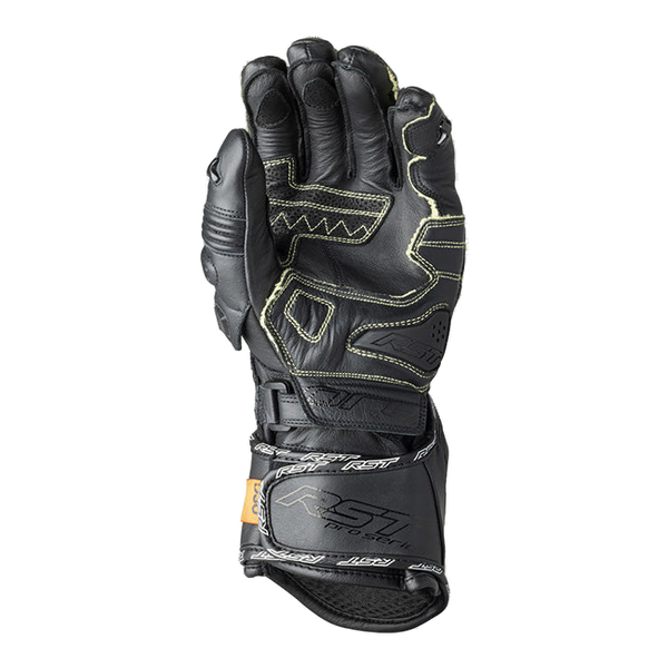 RST Pro Series GP D3O men's motorcycle leather gloves in black