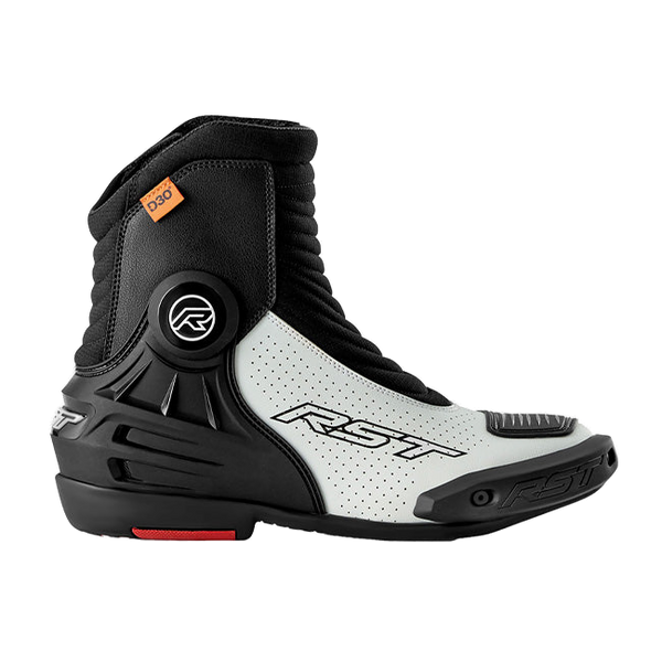 RST Tractech EVO D3O Short Motorcycle Boot men's White/Black colourway