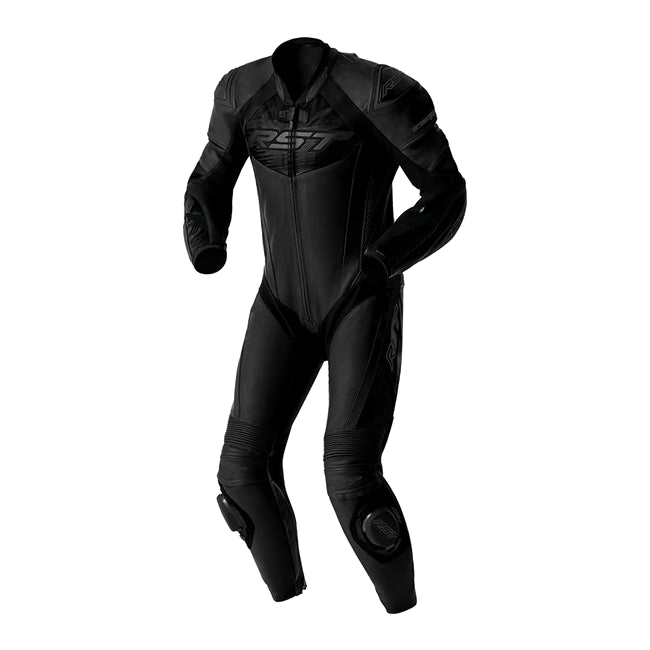 RST Tractech EVO D3O one-piece perforated leather race suit men's black