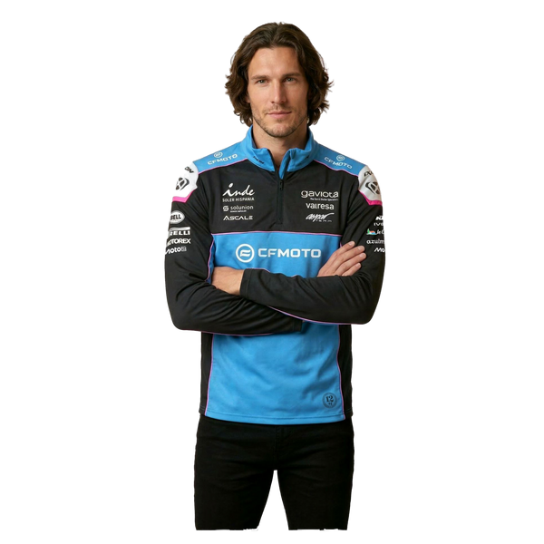 IXON SW1 CFMO 26 men's zip sweatshirt CFMOTO Aspar Racing 2026 blue black pink