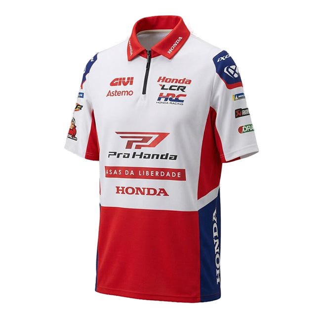 IXON LCR Honda Racing Team 2026 replica polo shirt men's white red blue PO1 LCRP 26