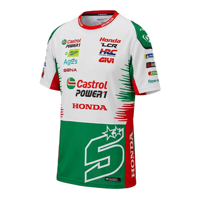 IXON TS1 DUAL ZL 26 Johann Zarco #5 LCR Honda Replica Men's T-Shirt 2026 in green, white and red