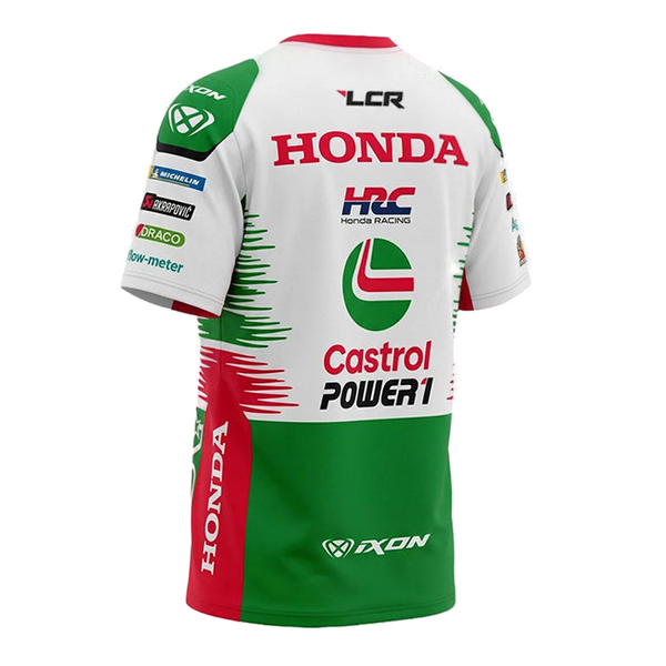 IXON TS1 DUAL ZL 26 Johann Zarco #5 LCR Honda Replica Men's T-Shirt 2026 in green, white and red