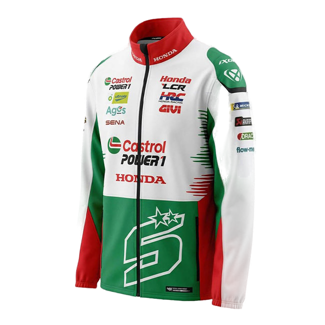 IXON SF1 DUAL ZL 26 Johann Zarco #5 LCR Honda replica zip sweatshirt jacket 2026 green white red mens
