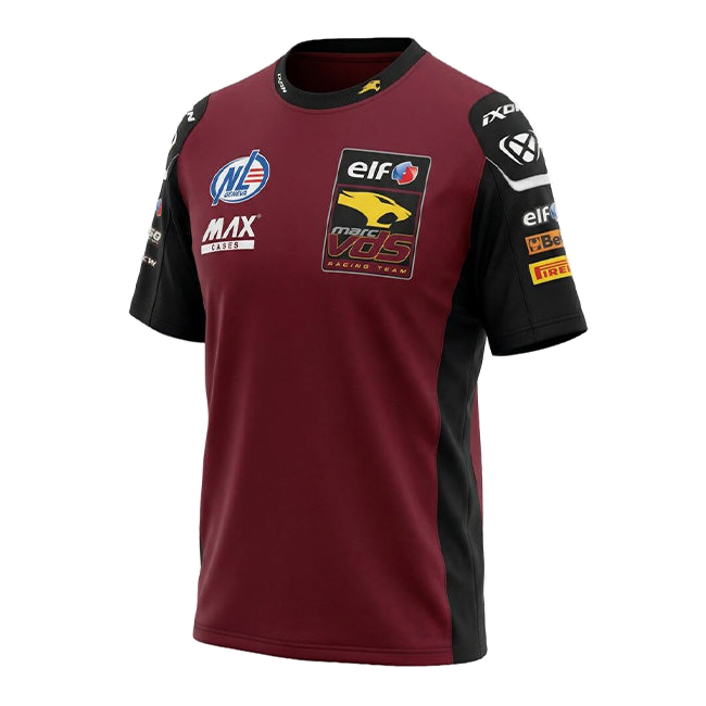 IXON ELF Marc VDS Racing Team T-Shirt Replica 2026 men's bordeaux and black