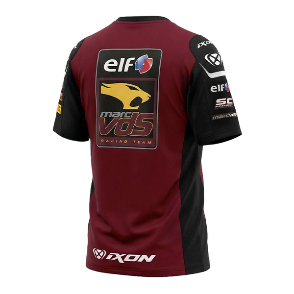 IXON ELF Marc VDS Racing Team T-Shirt Replica 2026 men's bordeaux and black