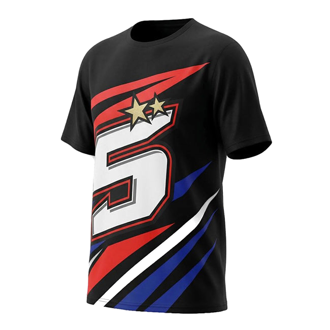 IXON TS1 ZARCO 26 Johann Zarco #5 replica men's T-shirt 2026 in black, white and red