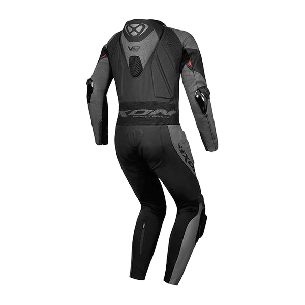 IXON Vortex 3 one-piece perforated leather race suit in black, men's