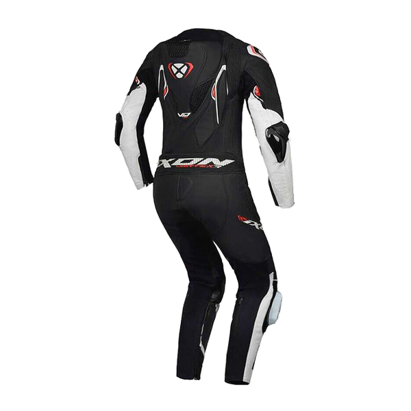 IXON Vortex 3 one-piece perforated leather race suit men Black/White