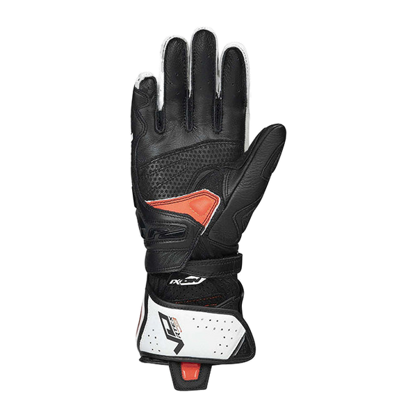 IXON Vortex GL men's racing leather gloves in White, Red and Black