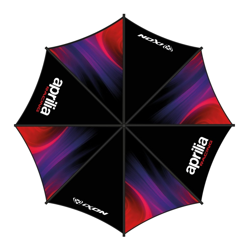 IXON Aprilia Racing Team Umbrella Replica 2026 in black and fluo red