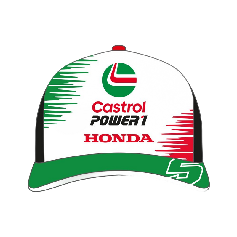 IXON CAP3 DUAL ZL 26 Johann Zarco #5 LCR Honda trucker cap black white lime green 2026