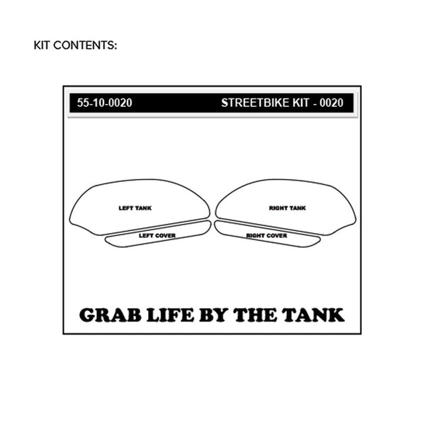 Stompgrip Vulcano traction pads for Honda CBR 600 RR 2007-2012 in black and transparent