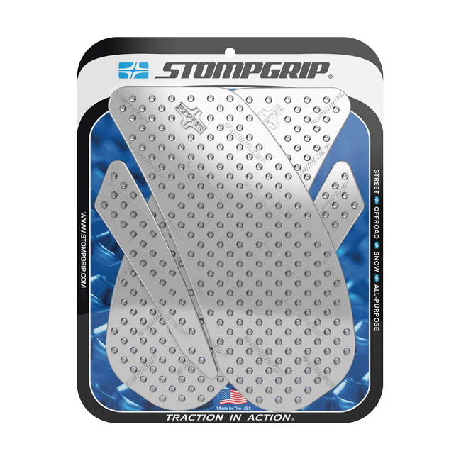 Stompgrip Vulcano traction pads for Suzuki GSX-R 1000 2009-2016 in transparent and black