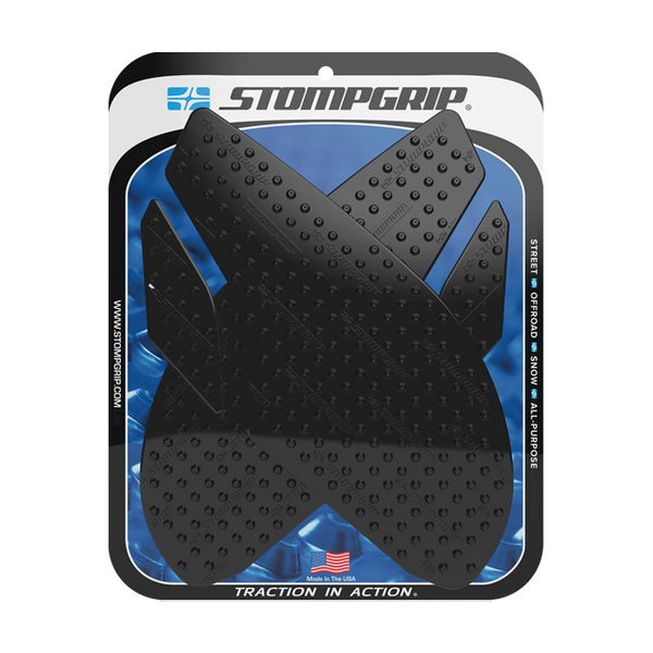 Stompgrip Vulcano Traction Pads for Triumph Daytona 675/R — black tank grip set