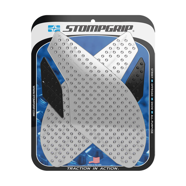 Stompgrip Vulcano Traction Pads for Triumph Daytona 675/R — black tank grip set