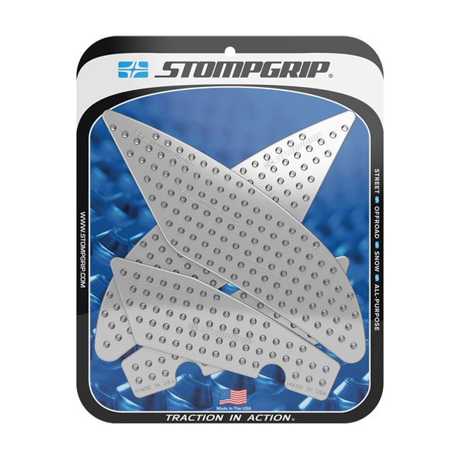Stompgrip Vulcano traction pads for Yamaha YZF-R6 RJ27 in transparent, black and hybrid